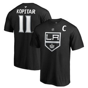 Los Angeles Kings pánské tričko black #11 Anze Kopitar Stack Logo Name & Number Fanatics Branded 60972