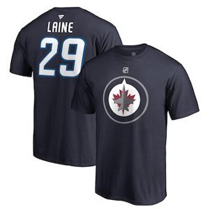 Winnipeg Jets pánské tričko black #29 Patrik Laine Stack Logo Name & Number Fanatics Branded 61104