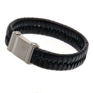 FC Arsenal kožený náramek Single Plait Leather Bracelet o18lbsar