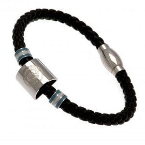 Manchester City kožený náramek Colour Ring Leather Bracelet o16lbcmcn