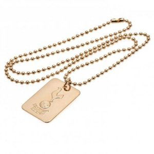 Tottenham Hotspur řetízek na krk se psí známkou Gold Plated Dog Tag & Chain o08gpdto