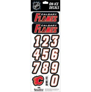 Calgary Flames samolepky na helmu Decals Black 2 69335