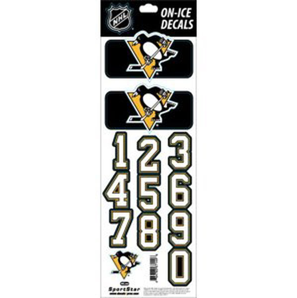 Pittsburgh Penguins samolepky na helmu Decals Black 69359