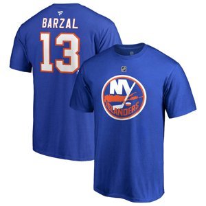 New York Islanders pánské tričko blue Mathew Barzal #13 Stack Logo Name & Number Fanatics Branded 74471
