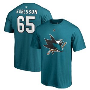 San Jose Sharks pánské tričko Erik Karlsson #65 Stack Logo Name & Number Fanatics Branded 74489