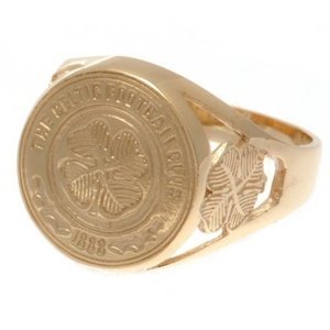 FC Celtic prsten 9ct Gold Crest Ring Large m05gorcelc