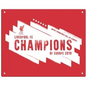 FC Liverpool cedule na zeď Champions Of Europe Metal Sign g80icolivch