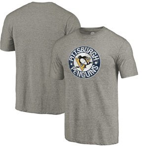 Pittsburgh Penguins pánské tričko Throwback Logo 1968-1969 Tri-Blend Fanatics Branded 79463