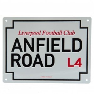 FC Liverpool cedule na zeď Anfield Road Sign g80icolivanf