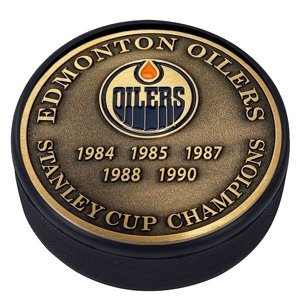 Edmonton Oilers puk champions medallion collection 84180