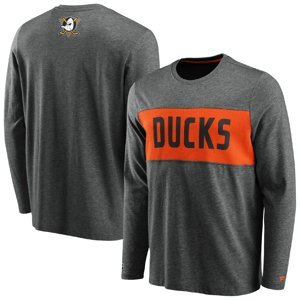 Anaheim Ducks pánské tričko s dlouhým rukávem Iconic Back to Basics Long Sleeve Shirt Fanatics Branded 84312