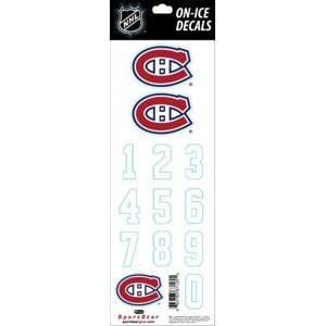 Montreal Canadiens samolepky na helmu Decals White 85320