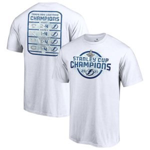 Tampa Bay Lightning pánské tričko 2021 Stanley Cup Champions Schedule Fanatics Branded 85452