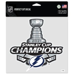 Tampa Bay Lightning samolepka 2021 Stanley Cup Champions 8´´ x 8´´ Perfect-Cut Decal 85638