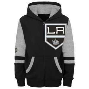 Los Angeles Kings dětská mikina s kapucí faceoff colorblocked fleece full-zip 88164