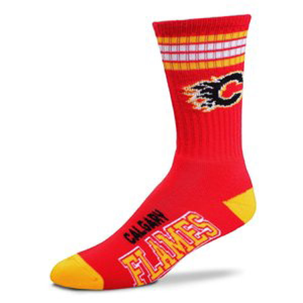 Calgary Flames ponožky 4 stripes crew 90831