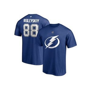 Tampa Bay Lightning pánské tričko Andrei Vasilevskiy #88 Authentic Stack Name & Number Fanatics Branded 91960