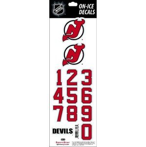 New Jersey Devils samolepky na helmu decals red 92962