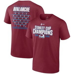 Colorado Avalanche pánské tričko 2022 Stanley Cup Champions Jersey Roster 93325