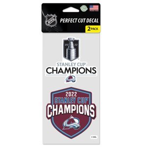 Colorado Avalanche samolepka 2022 Stanley Cup Champions 4 x 8 Perfect-Cut Decal 2-Pack 93463