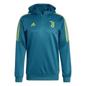 Juventus Turín pánská mikina s kapucí Track teal adidas 45788