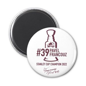 Colorado Avalanche magnetka Pavel Francouz #39 Stanley Cup Champion 2022 white 93979