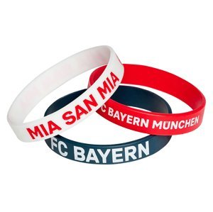 Bayern Mnichov 3pack gumový náramek blue red white 45734