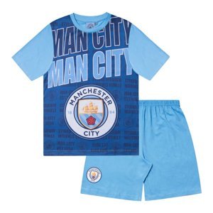 Manchester City dětské pyžamo text navy 47997
