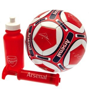 FC Arsenal fotbalový set water bottle - hand pump - size 5 ball - RD TM-00417