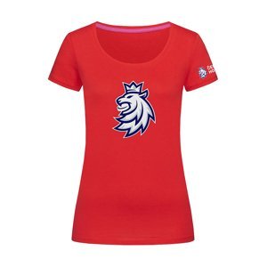 Hokejové reprezentace dámské tričko Czech republic logo lion red 101875
