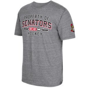 Ottawa Senators pánské tričko CCM Property Block Tri-Blend grey CCM 30439