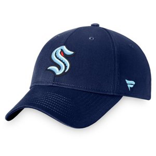 Seattle Kraken čepice baseballová kšiltovka Core Structured Adjustable blue Fanatics Branded 102825