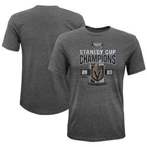 Vegas Golden Knights dětské tričko 2023 Stanley Cup Champions Tri-Blend grey Outerstuff 104310
