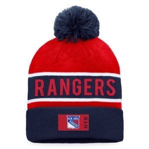 New York Rangers zimní čepice Authentic Pro Game & Train Cuffed Pom Knit Deep Royal-Athletic Red Fanatics Branded 104988
