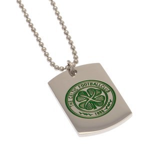 FC Celtic řetízek na krk se psí známkou Enamel Crest Dog Tag & Chain TM-03353