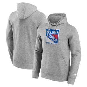New York Rangers pánská mikina s kapucí Primary Logo Graphic Hoodie Sport Gray Heather Fanatics Branded 105918