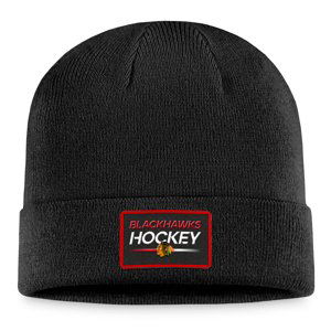 Chicago Blackhawks zimní čepice Authentic Pro Prime Cuffed Beanie black Fanatics Branded 106110