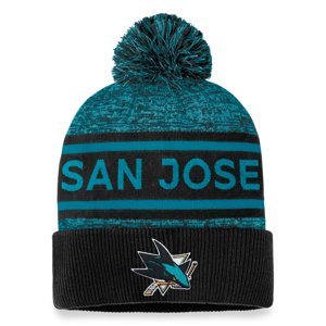 San Jose Sharks zimní čepice Authentic Pro Rink Heathered Cuffed Pom Knit Fanatics Branded 106134