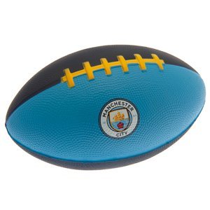 Manchester City mini míč na americký fotbal navy blue and sky blue TM-03735