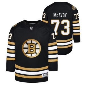 Boston Bruins dětský hokejový dres Charlie McAvoy 73 black 100th Anniversary Premier Breakaway Jersey Fanatics Branded 107613