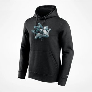 San Jose Sharks pánská mikina s kapucí Chrome Graphic Hoodie Black Fanatics Branded 105906