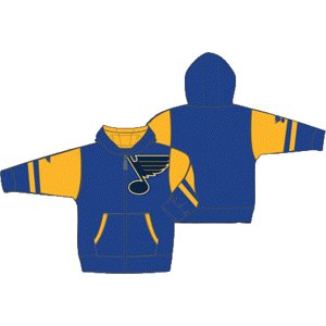 St. Louis Blues dětská mikina s kapucí Faceoff Colorblocked Fleece Full-Zip Outerstuff 97152