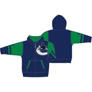 Vancouver Canucks dětská mikina s kapucí Faceoff Colorblocked Fleece Full-Zip Outerstuff 97218