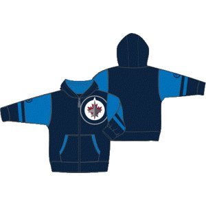Winnipeg Jets dětská mikina s kapucí Faceoff Colorblocked Fleece Full-Zip Outerstuff 97260