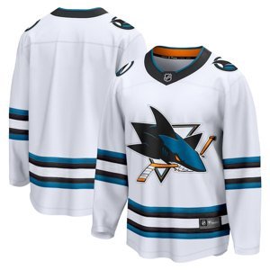 San Jose Sharks hokejový dres Breakaway Away Jersey White Fanatics Branded 109578