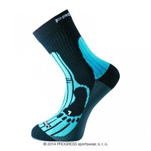 Ponožky Progress MERINO turistické černo/modré Velikost: 3-5