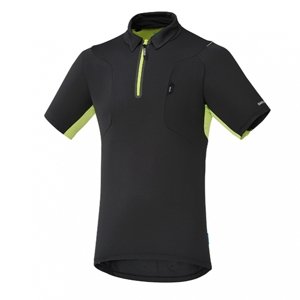 Dres krátký pánský Shimano Polo Shirt černý Velikost: XL