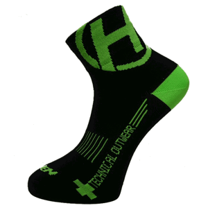 Ponožky HAVEN LITE SILVER NEO 2páry černo/zelené Velikost: 6-7