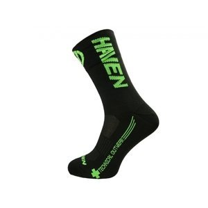 Ponožky HAVEN LITE SILVER NEO LONG 2páry černo/zelené Velikost: 10-12