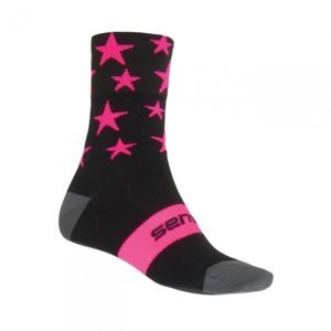 Ponožky SENSOR STARS černo/růžové Velikost: 6-8